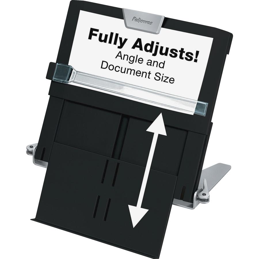 Professional Series In-Line Document Holder - Horizontal - 7.5" x 12" x 2.5" x - 1 Each - Black. Picture 2