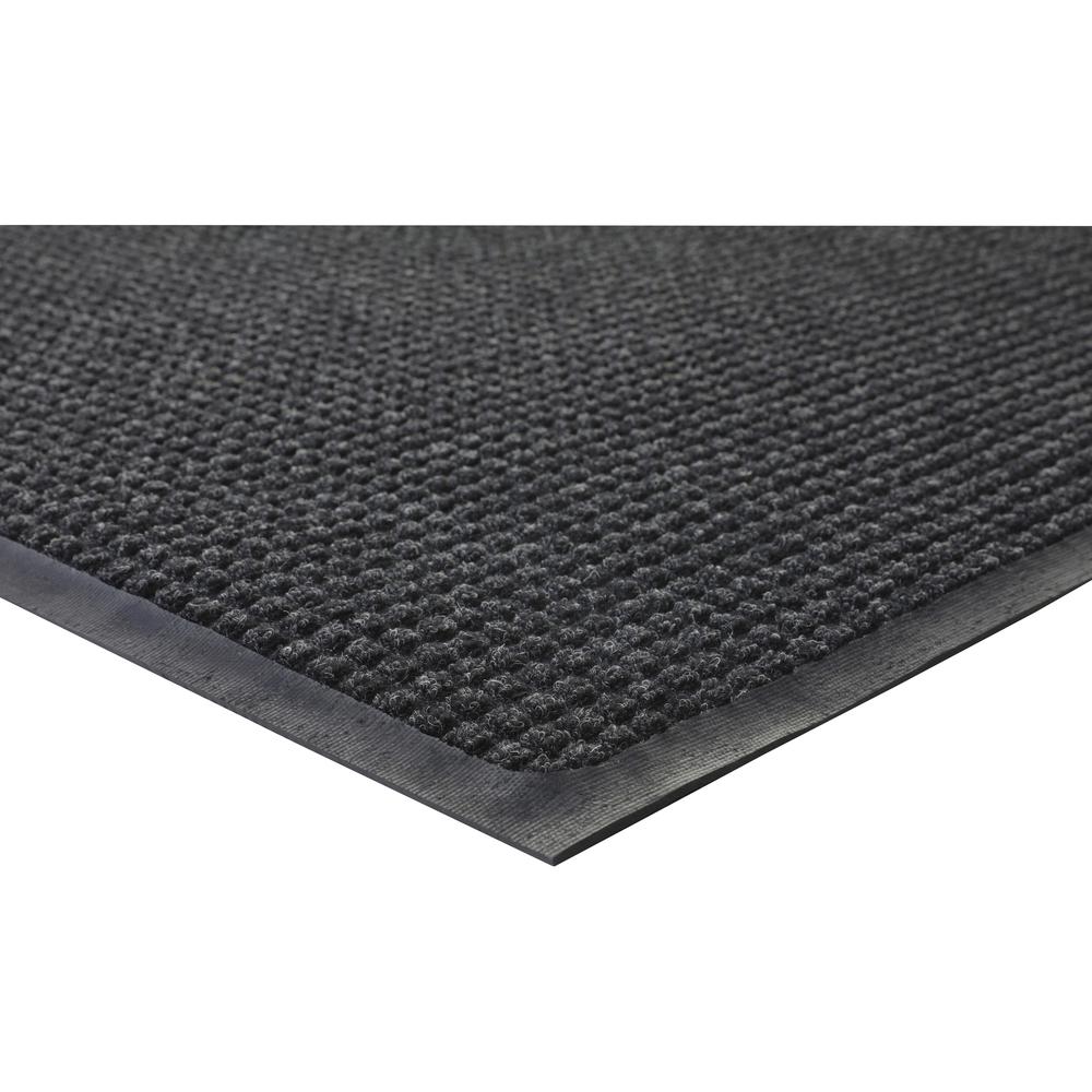 Genuine Joe WaterGuard Indoor/Outdoor Mats - Carpeted Floor, Hard Floor, Indoor, Outdoor - 72" Length x 48" Width - Rubber, Polypropylene - Charcoal Gray. Picture 5