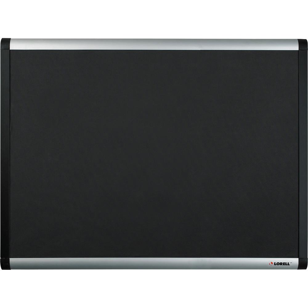 Lorell Mesh Bulletin Board - 48" Height x 72" Width - Fabric Surface - Black Anodized Aluminum Frame - 1 Each. Picture 3