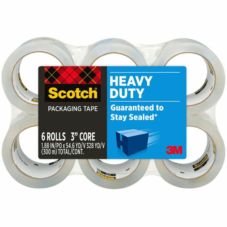 Scotch Heavy-Duty Shipping/Packaging Tape - 54.60 yd Length x 1.88" Width - 3.1 mil Thickness - 3" Core - Synthetic Rubber Resin - Rubber Resin Backing - Breakage Resistance - For Packing, Mailing, Mo. Picture 2