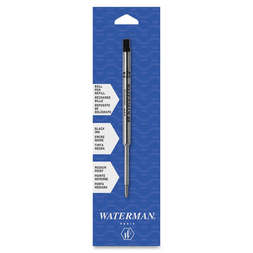 Waterman Ballpoint Pen Refill - Medium Point - Black Ink - 1 Each. Picture 2