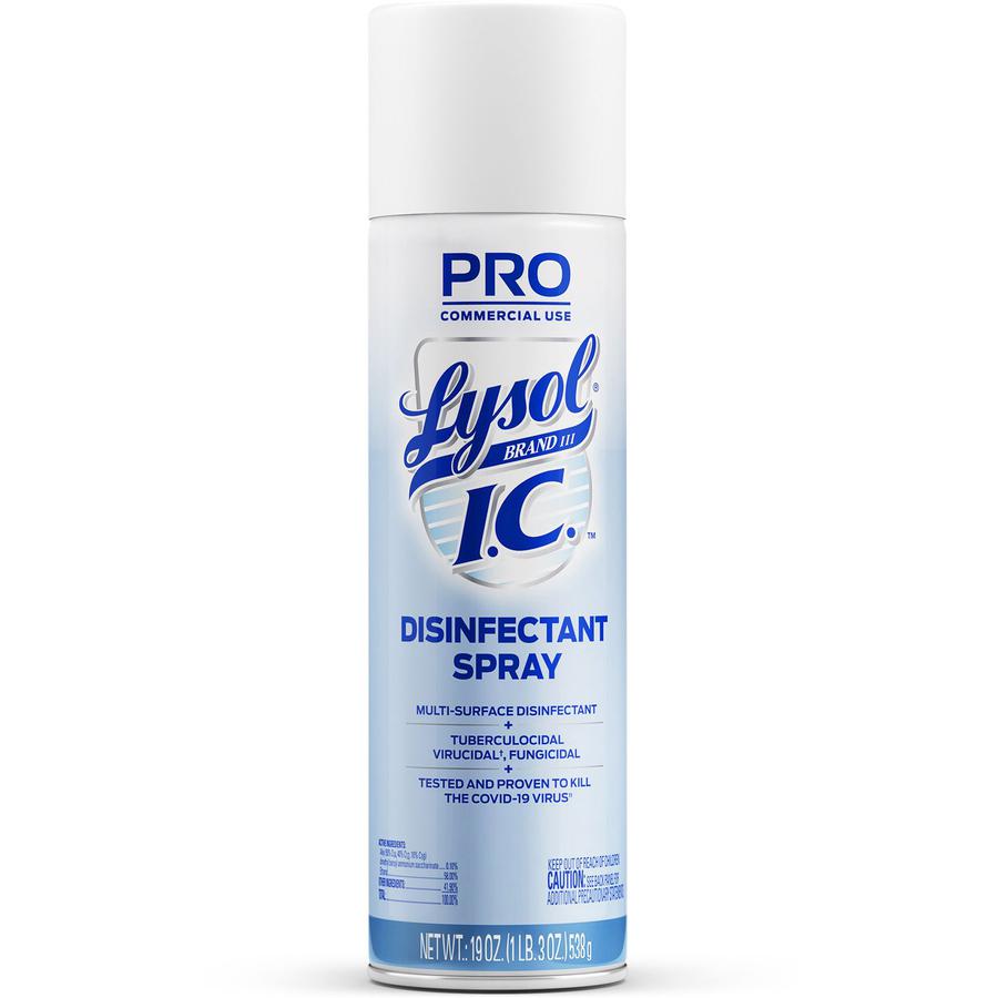 Lysol I.C. Disinfectant Spray - Aerosol - 19 fl oz (0.6 quart) - 1 Each - Clear. Picture 2