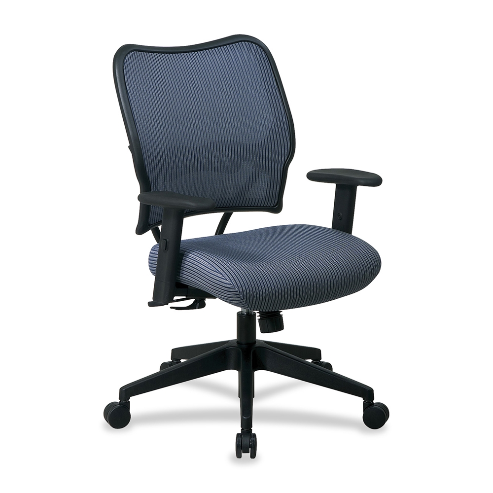 Space VeraFlex Series Task Chair - Blue - Fabric Blue Mist Seat - Fabric Back - 27" x 26.5" x 40" Overall Dimension. Picture 2