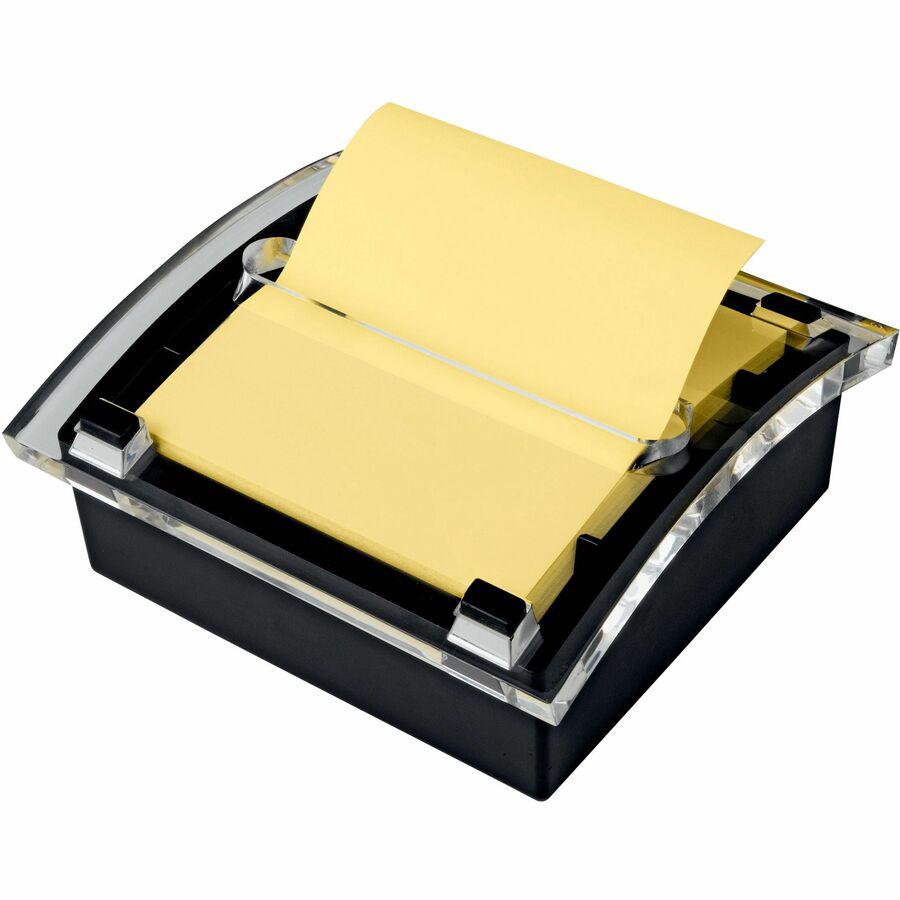 Post-it&reg; Note Dispenser - 3" x 3" Note - 100 Note Capacity - Black, Clear. Picture 5