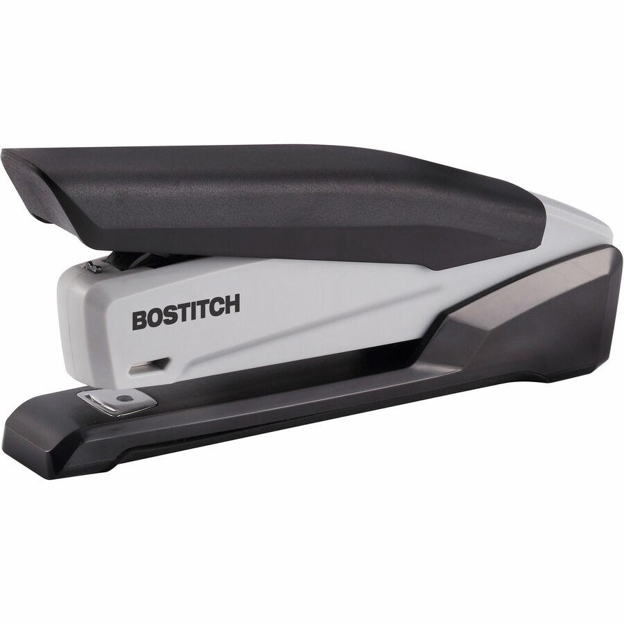 Bostitch EcoStapler Spring-Powered Antimicrobial Desktop Stapler - 20 of 30lb Paper Sheets Capacity - 210 Staple Capacity - Full Strip - 1/4" Staple Size - 1 Each - Gray, Black. Picture 14