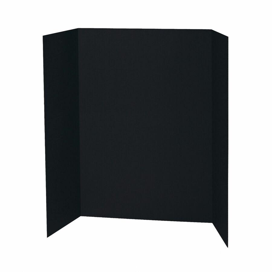 Pacon Presentation Boards - 36" Height x 48" Width - Black Surface - Tri-fold - 24 / Carton. Picture 2