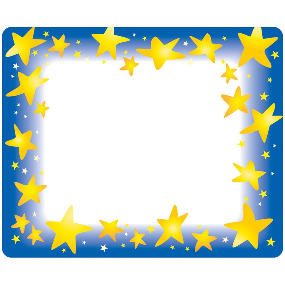 Trend Star Bright Self-adhesive Name Tags - 3" Length x 2.50" Width - Rectangular - 36 / Pack - Assorted. Picture 2