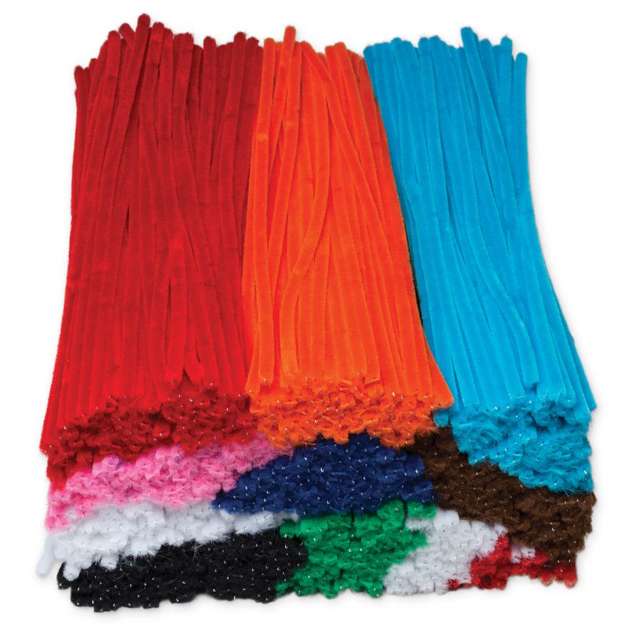 Creativity Street Jumbo Chenille Pipe Cleaner Stems - Craft, Classroom Activities - 1000 Piece(s) - 12"Height x 0.2"Diameter - 1000 / Box - Assorted - Polyester. Picture 2