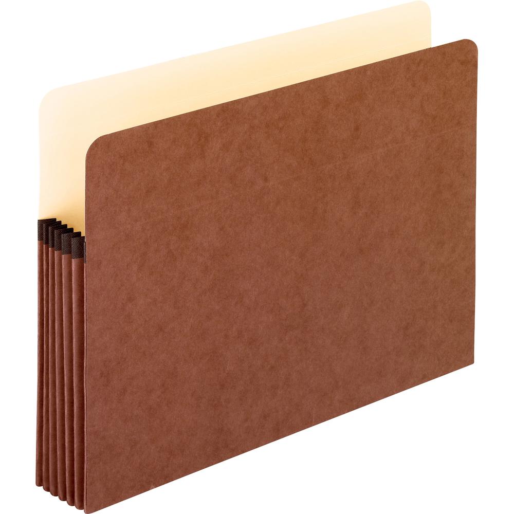 Pendaflex Letter Recycled File Pocket - 8 1/2" x 11" - 5 1/4" Expansion - Red Fiber - Red - 30% - 50 / Carton. Picture 3