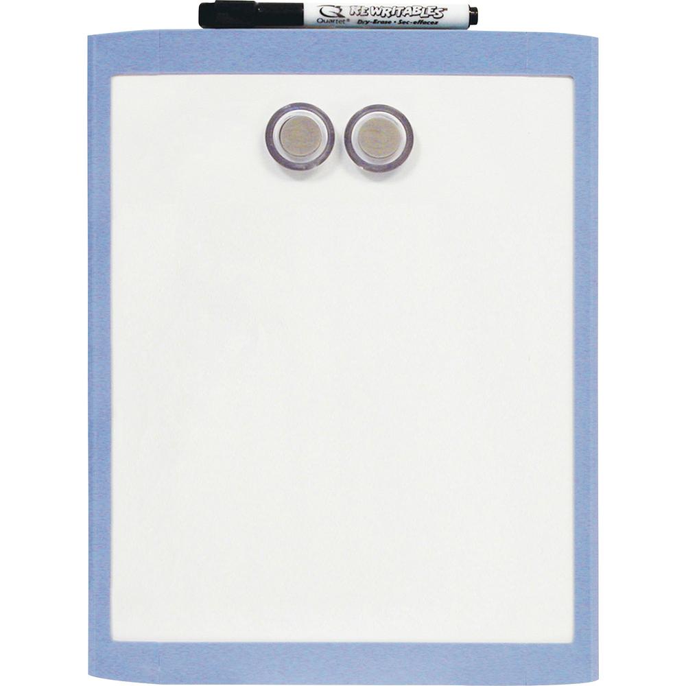 Quartet Decorative Dry-erase Whiteboard - 11" (0.9 ft) Width x 8.5" (0.7 ft) Height - White Stainless Steel Surface - Assorted Plastic Frame - Rectangle - Magnetic - Stain Resistant - 1 Each. Picture 2