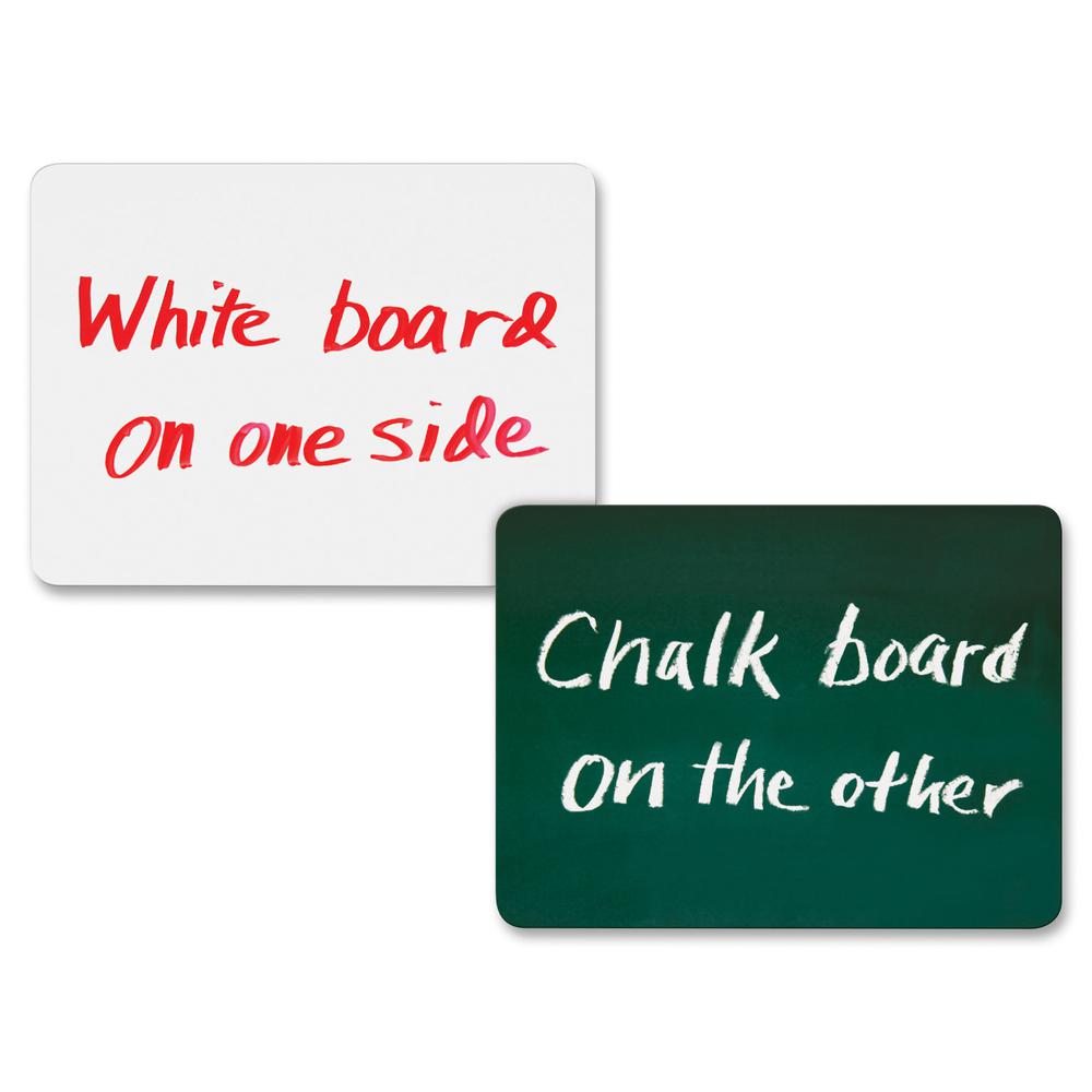 Creativity Street 2-in-1 Personal Combo Board - 12" (1 ft) Width x 9" (0.8 ft) Height - Dark Green Surface - 10 / Pack. Picture 6