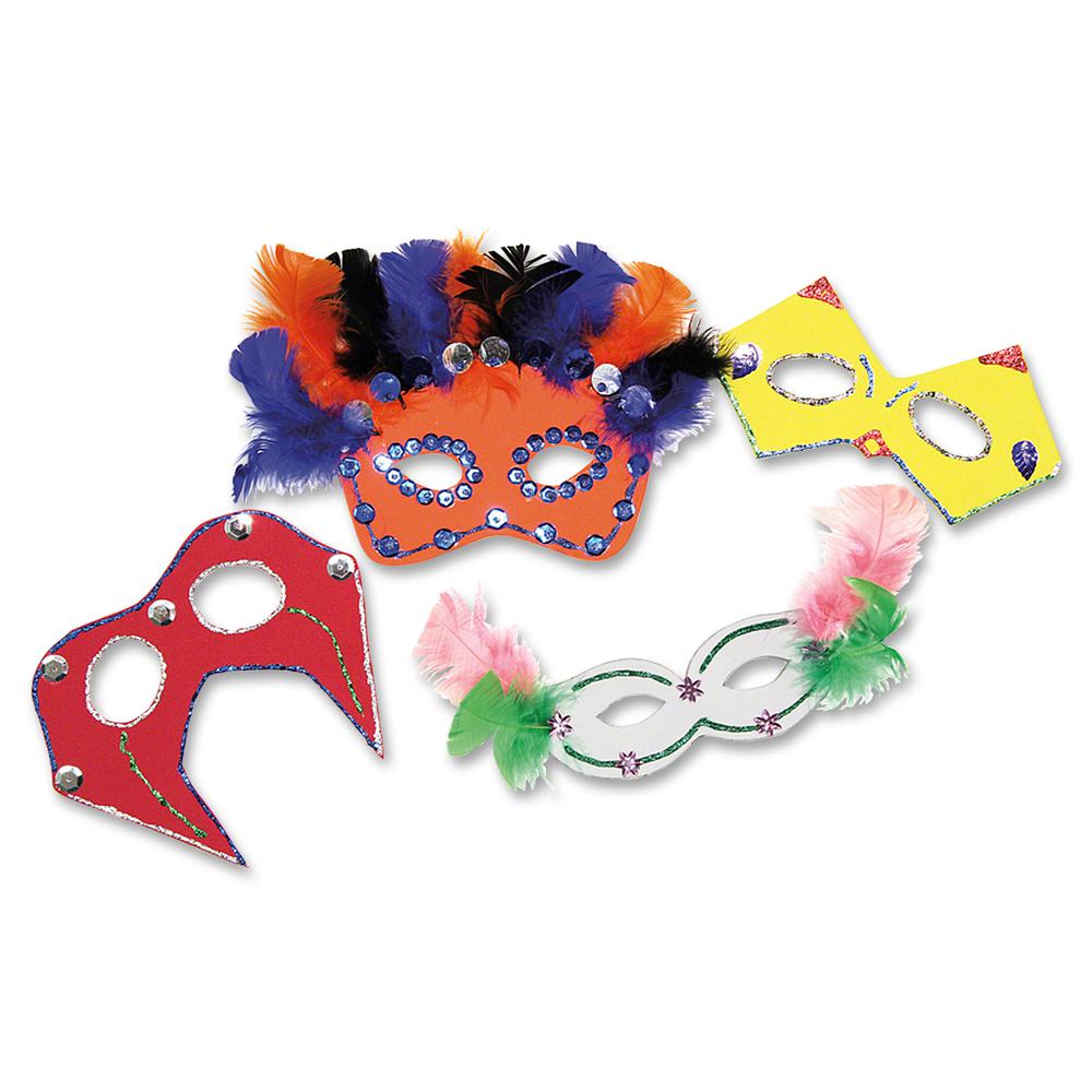 Creativity Street Foam Party Masks Craft Kit - Classroom Activities - Recommended For - 1 Pack - Assorted. Picture 2