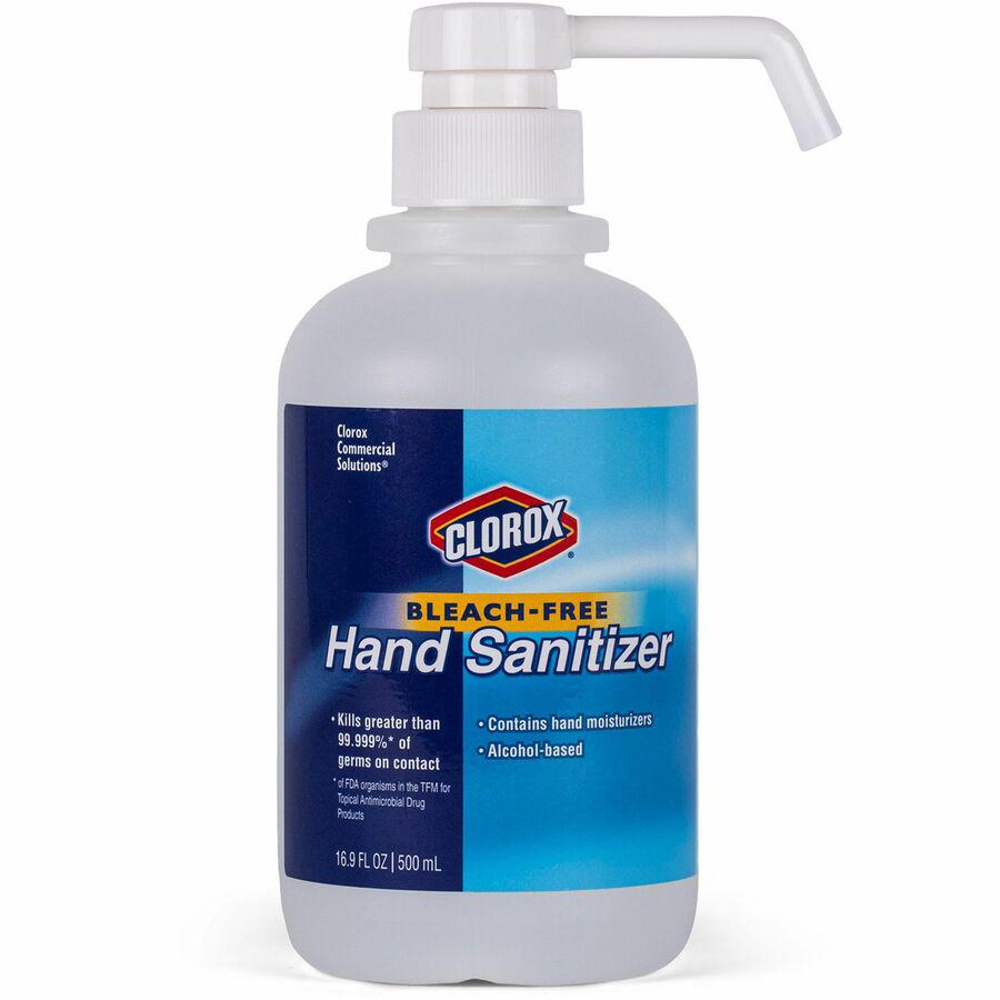 Clorox Hand Sanitizer - 16.9 fl oz (500 mL) - Pump Bottle Dispenser - Kill Germs - Hand - Bleach-free, Non-sticky, Non-greasy - 1 Each. Picture 2