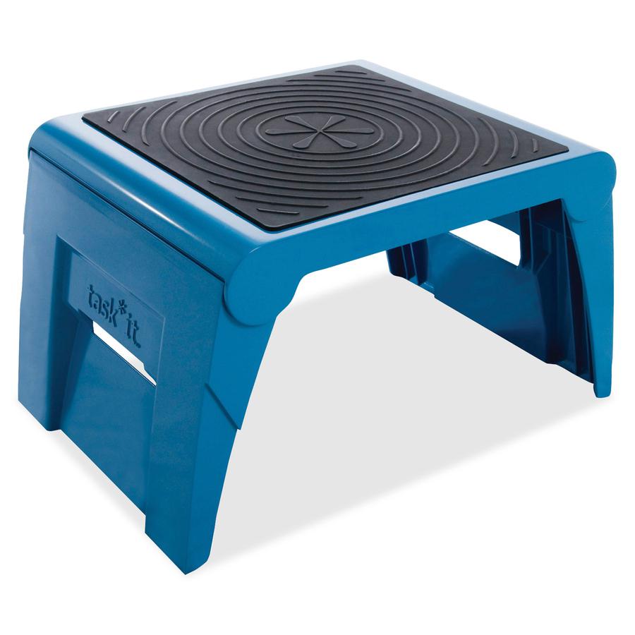 Cramer One Up Nonslip Folding Step Stool - 1 Step - 9.5" x 14.5" x 11.3" - Blue. Picture 5