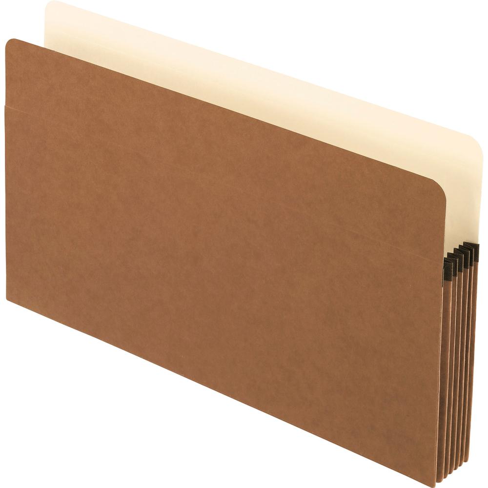 Pendaflex Legal Recycled File Pocket - 8 1/2" x 14" - 5 1/4" Expansion - Redrope, Fiber - Red Fiber - 30% Recycled - 10 / Box. Picture 2