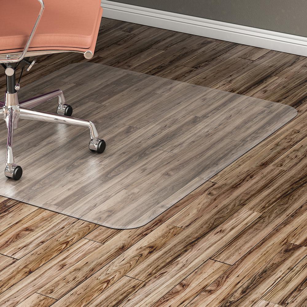 Lorell Chairmat - Hard Floor, Wood Floor, Vinyl Floor, Tile Floor - 60" Length x 46" Width x 0.095" Thickness - Rectangular - Vinyl - Clear - 1Each. Picture 11