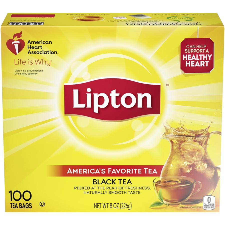 Lipton&reg; Classic Black Tea Bag - 1.3 oz Per Packet - 100 Teabag - 100 / Box. Picture 2
