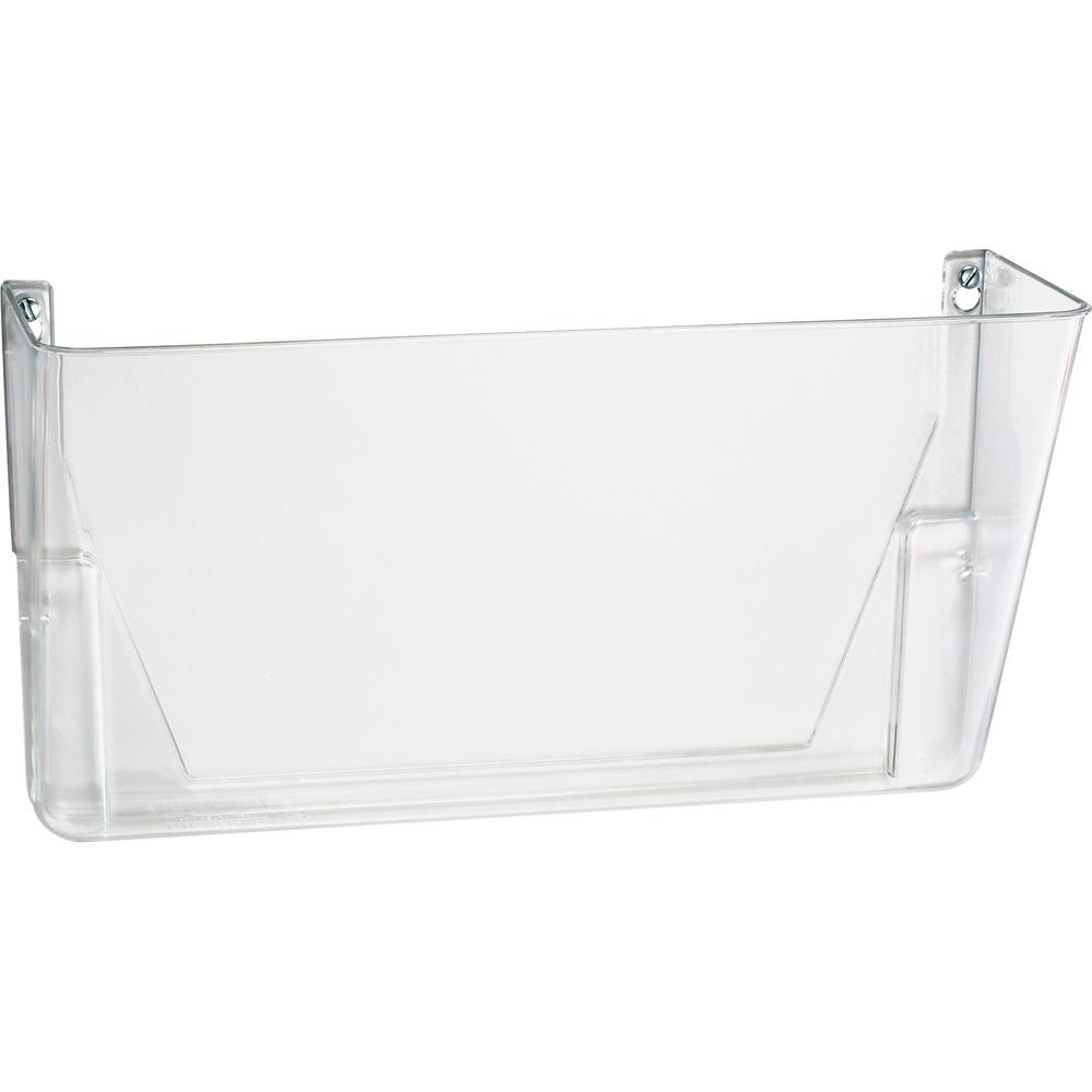 Officemate Wall Mountable Space-Saving Files - 7" Height x 13" Width x 4.1" Depth - Clear - Plastic - 1 Each. Picture 7