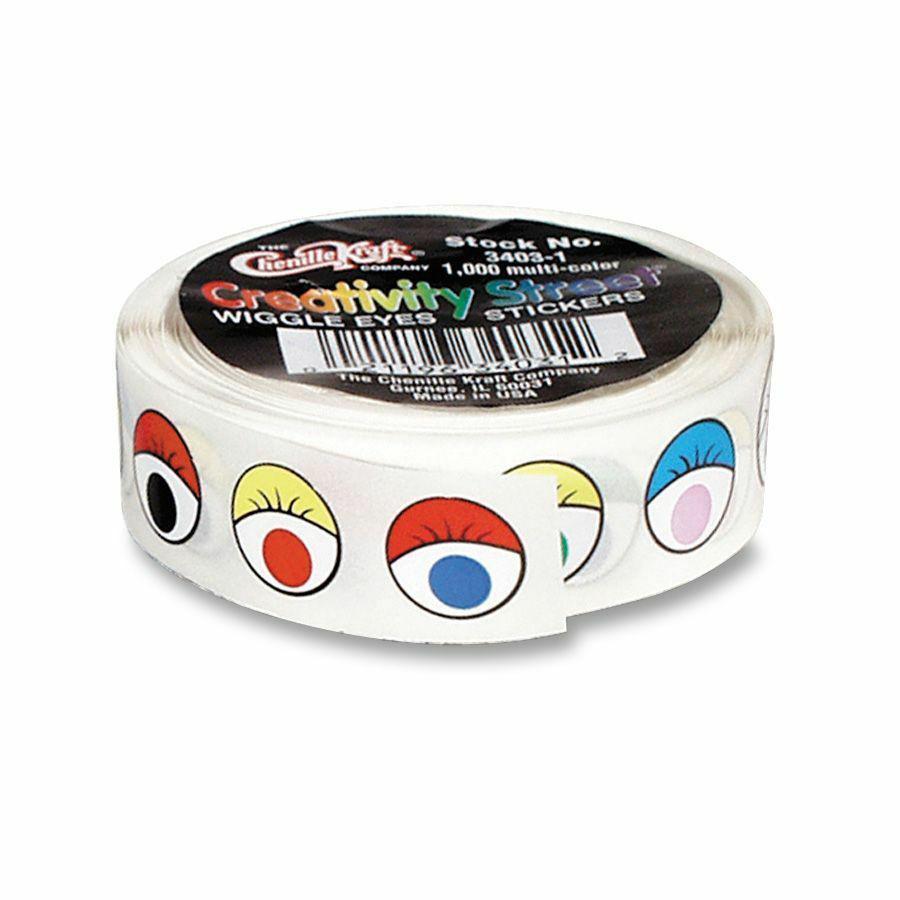 Creativity Street Wiggle Eyes Stickers - Self-adhesive - Assorted - 1 / Roll. Picture 2
