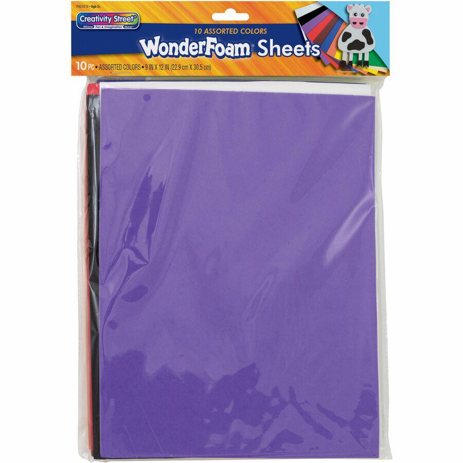 Creativity Street Wonderfoam Sheets - Craft - 12"Height x 9"Width - 1 / Pack - Assorted - Foam. Picture 2