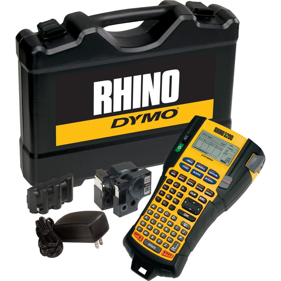 Dymo Rhino 5200 Labelmaker Kit - Black, Yellow - 1 / Kit. Picture 3