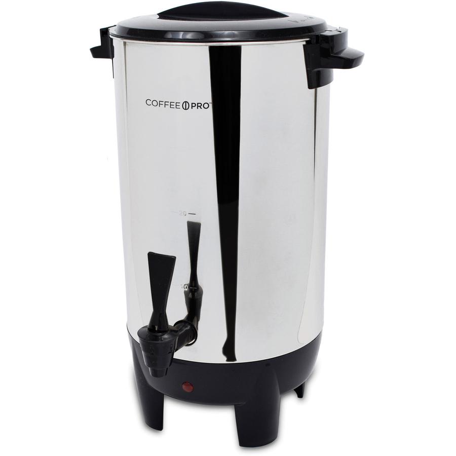 Coffee Pro 30-Cup Percolating Urn/Coffeemaker - 30 Cup(s) - Multi-serve - Stainless Steel - Stainless Steel Body. Picture 2