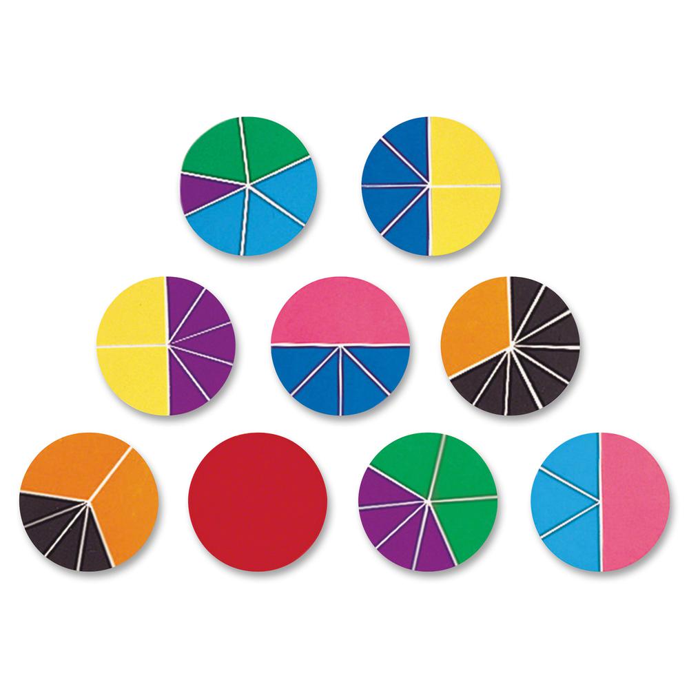 Rainbow Fraction Deluxe Circles Set - Theme/Subject: Learning - Skill Learning: Color Matching, Addition, Subtraction, Comparison, Fraction - 9 Pieces - 6+ - 9 / Set. Picture 2