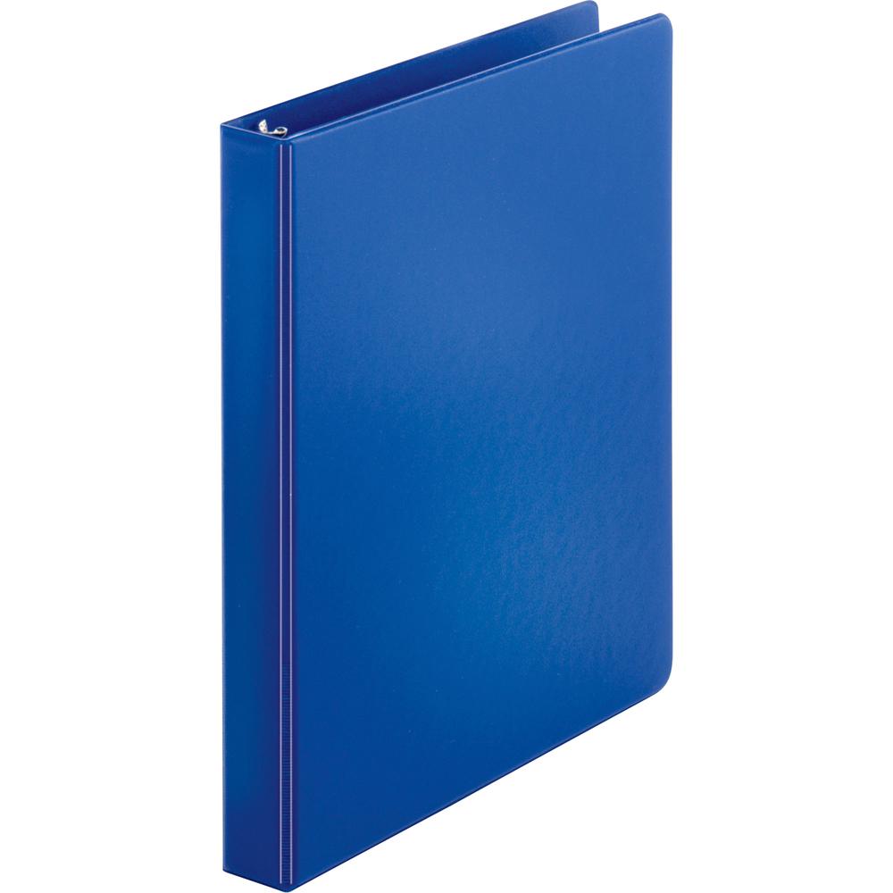 Business Source Basic Round-ring Binder - 1" Binder Capacity - Letter - 8 1/2" x 11" Sheet Size - 225 Sheet Capacity - 3 x Round Ring Fastener(s) - Inside Front & Back Pocket(s) - Chipboard, Polypropy. Picture 3