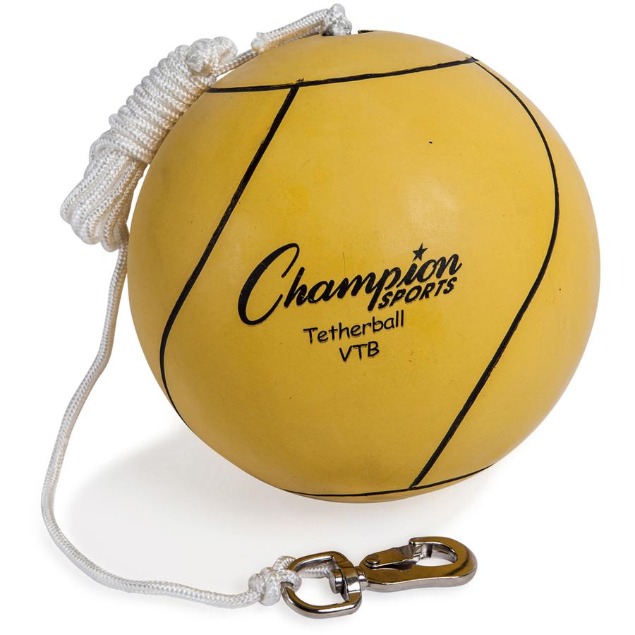 Champion Sports Yellow Tether Ball - Rubber, Nylon - Yellow - 1  Each. Picture 2