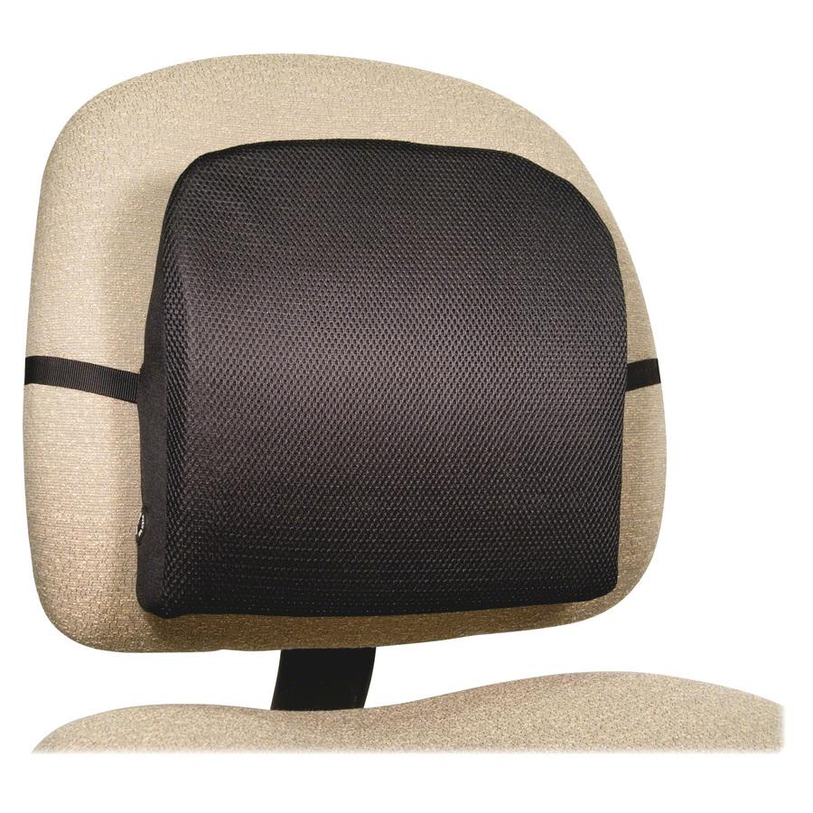Advantus Memory Foam Massage Lumbar Cushion - Strap Mount - Black. Picture 2