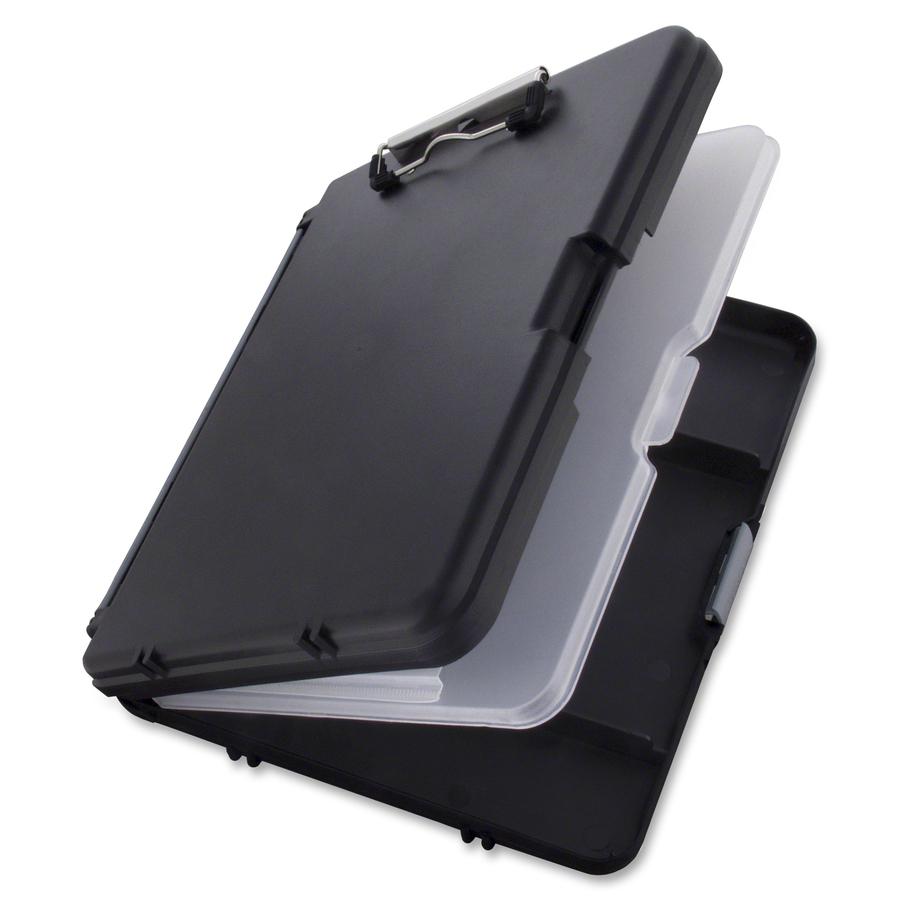 Saunders WorkMate II Poly Storage Clipboard - 11" - Polypropylene - Black - 1 Each. Picture 6