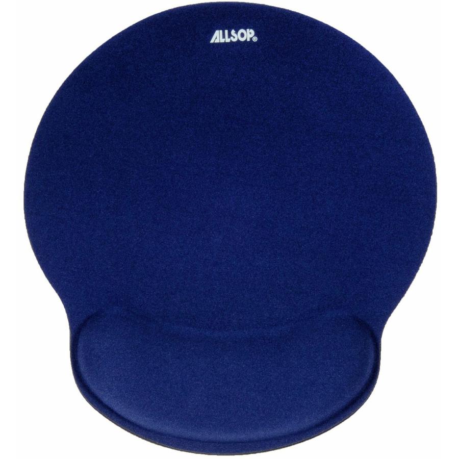 Allsop ComfortFoam Memory Foam Mouse Pad with Wrist Rest - 1" x 9" x 10" Dimension - Blue - Memory Foam - Stress Resistant - 1 Pack. Picture 2