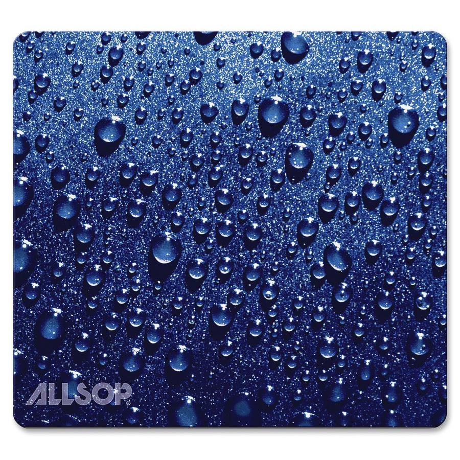 Allsop NatureSmart Image Mousepad - Soft Top Raindrop - 0.10" x 8.50" Dimension - Blue - Natural Rubber, Latex - Anti-skid - 1 Pack - Mouse. Picture 2