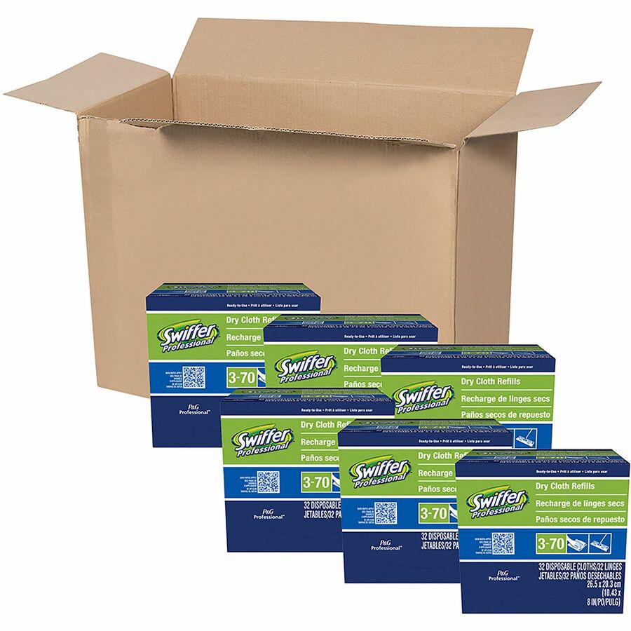 Swiffer Sweeper Dry Cloths Refill - Cloth - White - 32 Per Box - 6 / Carton. Picture 4