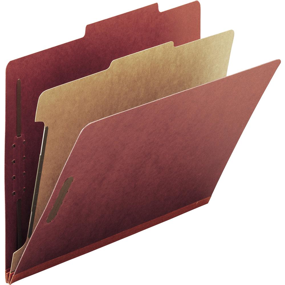 Smead 2/5 Tab Cut Letter Recycled Classification Folder - 8 1/2" x 11" - 2" Expansion - 4 x 2K Fastener(s) - 2" Fastener Capacity for Folder, 1" Fastener Capacity for Divider - Top Tab Location - Righ. Picture 8