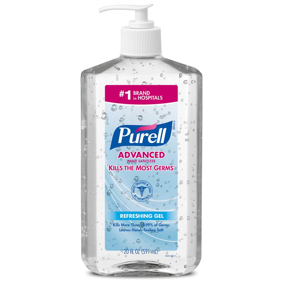 PURELL&reg; Advanced Hand Sanitizer - Clean Scent - 20 fl oz (591.5 mL) - Pump Bottle Dispenser - Kill Germs - Hand, Skin - Moisturizing - Clear - Triclosan-free, Paraben-free, Phthalate-free - 1 Each. Picture 4