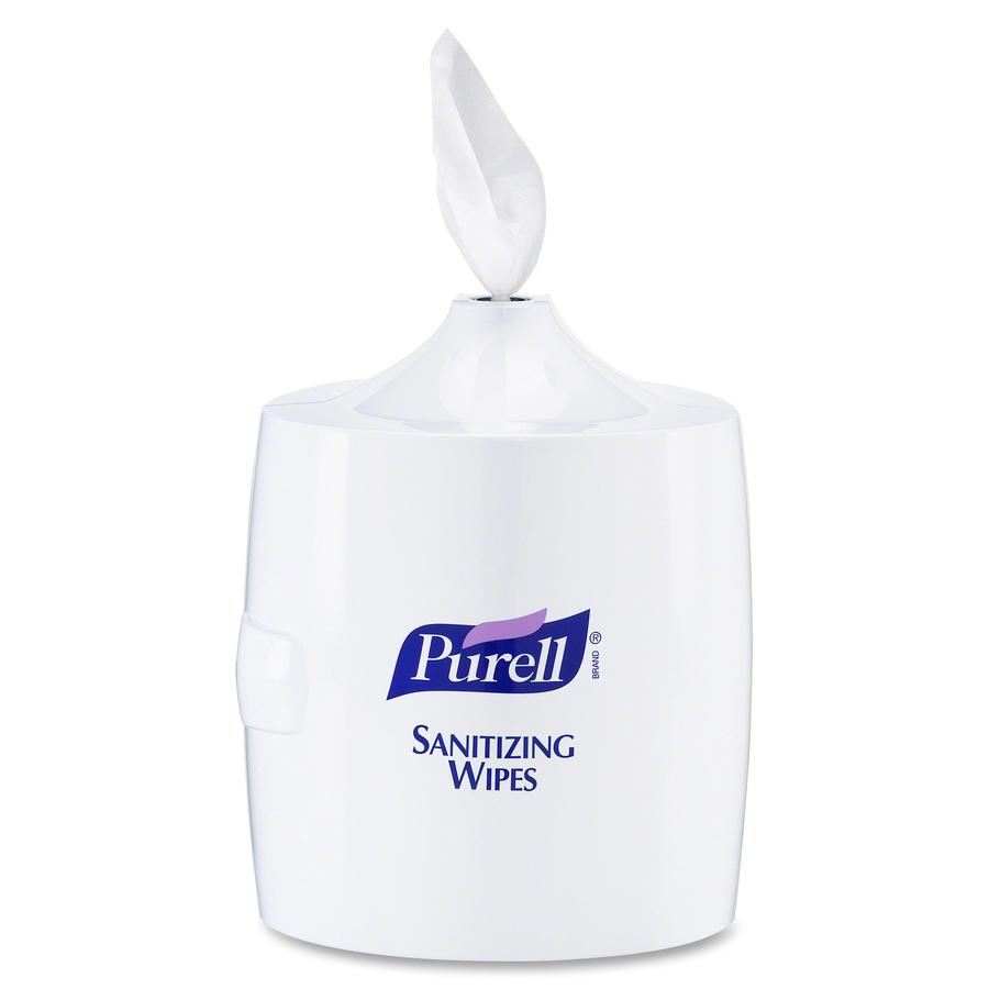 PURELL&reg; Sanitizing Wipes Wall Mount Dispenser - 1200 x Wipe - Plastic - White - Durable - 1 Each. Picture 4