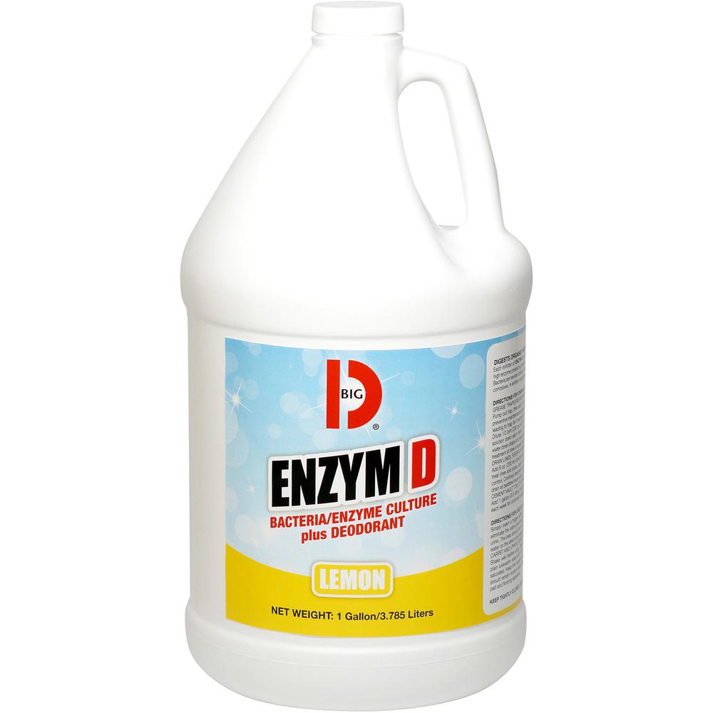 Big D ENZYM D Bacteria/Enzyme Culture Plus - 128 fl oz (4 quart) - Citrus Scent - 1 Each - Deodorant, Odor Neutralizer, Enzyme-free - White. Picture 2
