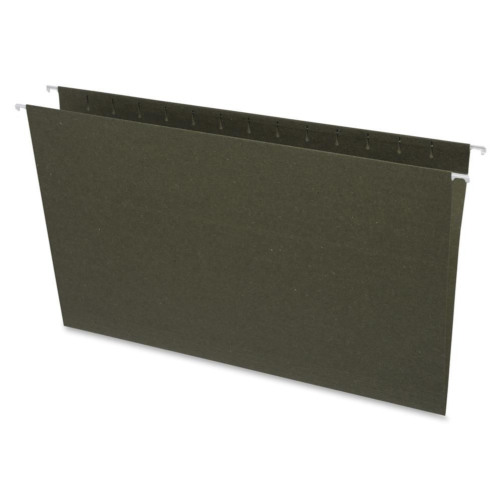 Business Source Legal Recycled Hanging Folder - 8 1/2" x 14" - Green - 100% Recycled - 25 / Box. Picture 3