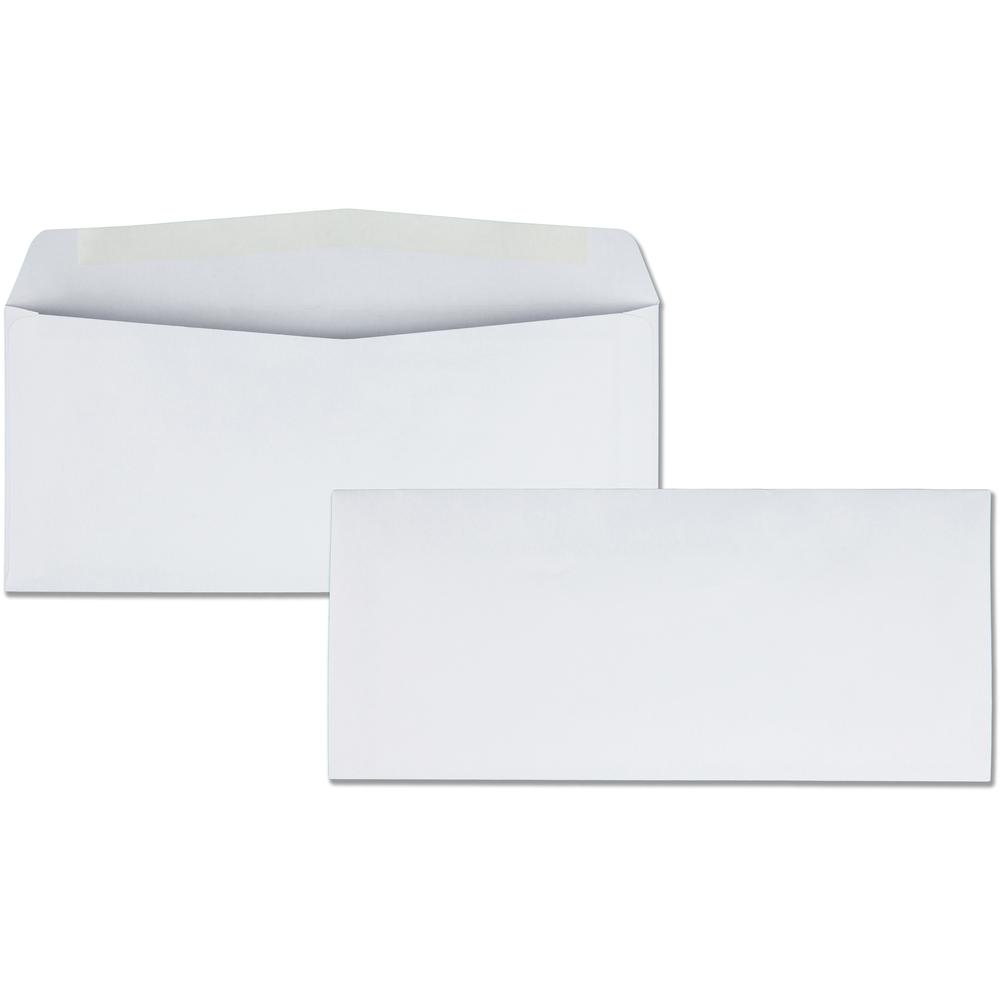 Business Source No. 10 White Business Envelopes - Commercial - #10 - 9 1/2" Width x 4 1/8" Length - 24 lb - Gummed - Wove - 500 / Box - White. Picture 7