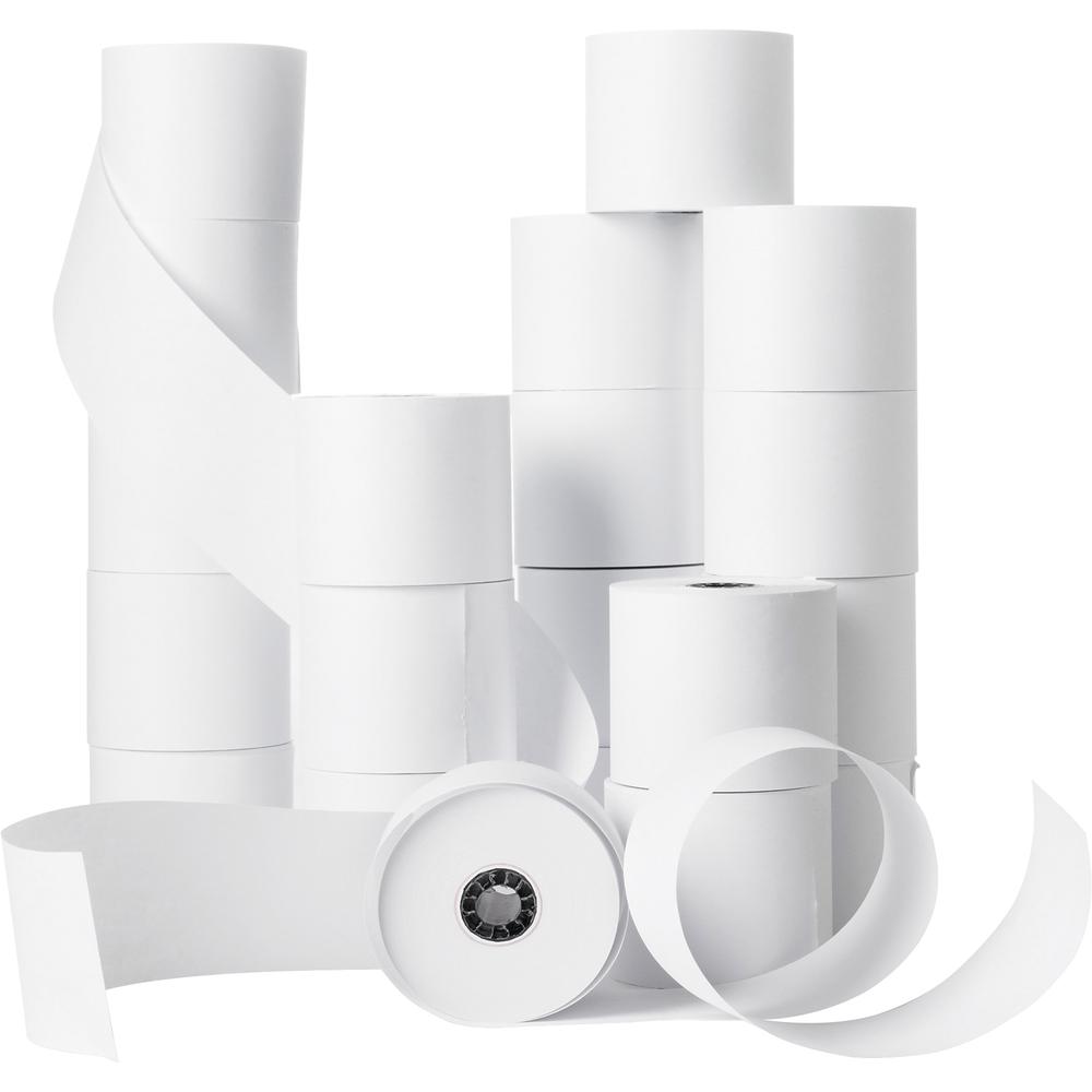 Business Source Single-ply 150' Adding Machine Rolls - 2 1/4" x 150 ft - 100 / Carton - Sustainable Forestry Initiative (SFI) - Lint-free - White. Picture 2