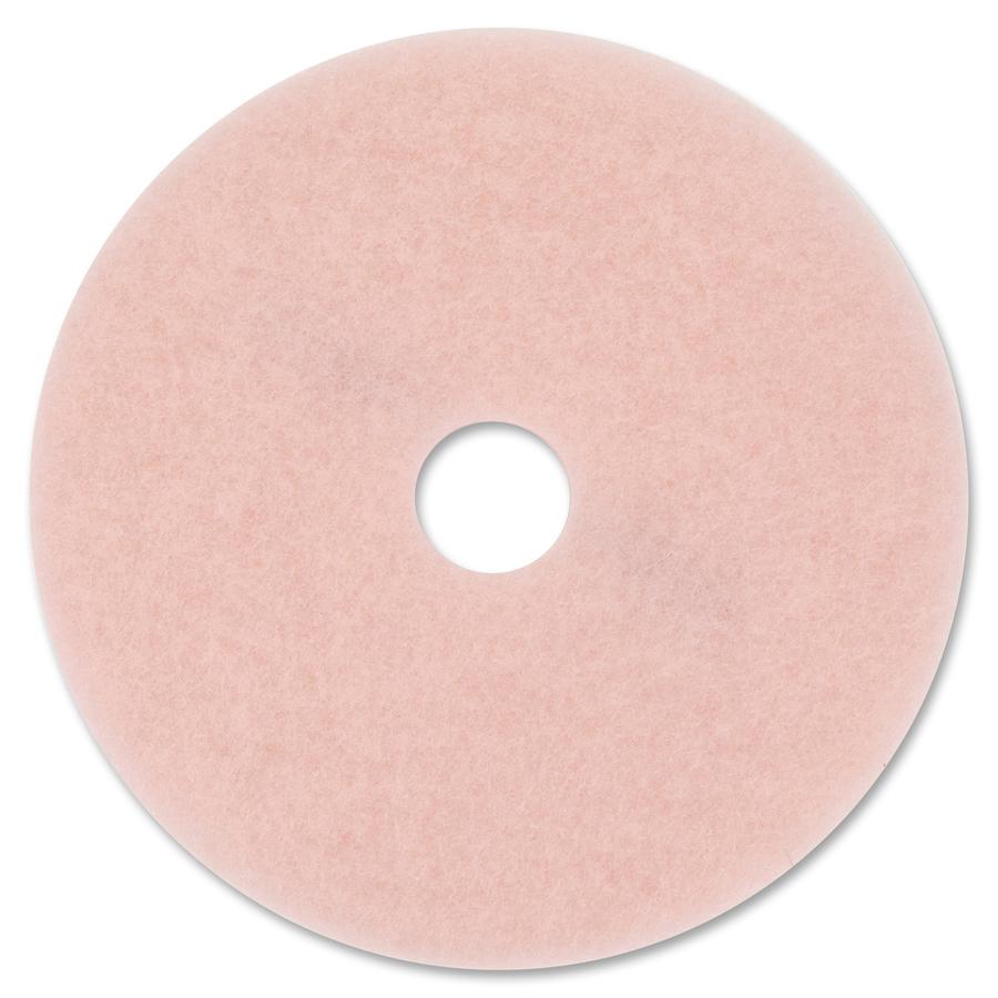 3M Eraser Burnish Pad 3600 - 5/Carton - Synthetic Fiber - Pink. Picture 2