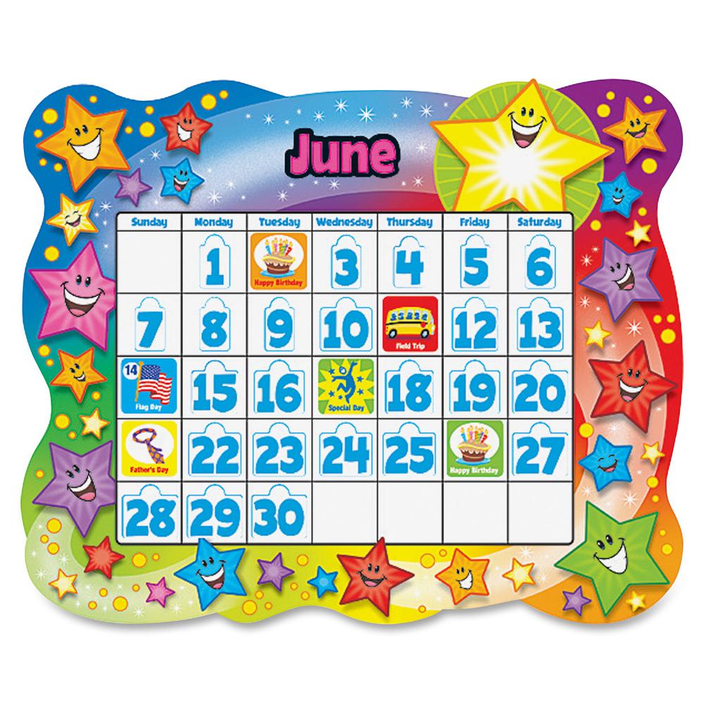 Trend Star Calendar Bulletin Board Set - Durable - 26" Height x 31.50" Width - Assorted - 1 / Set. Picture 5