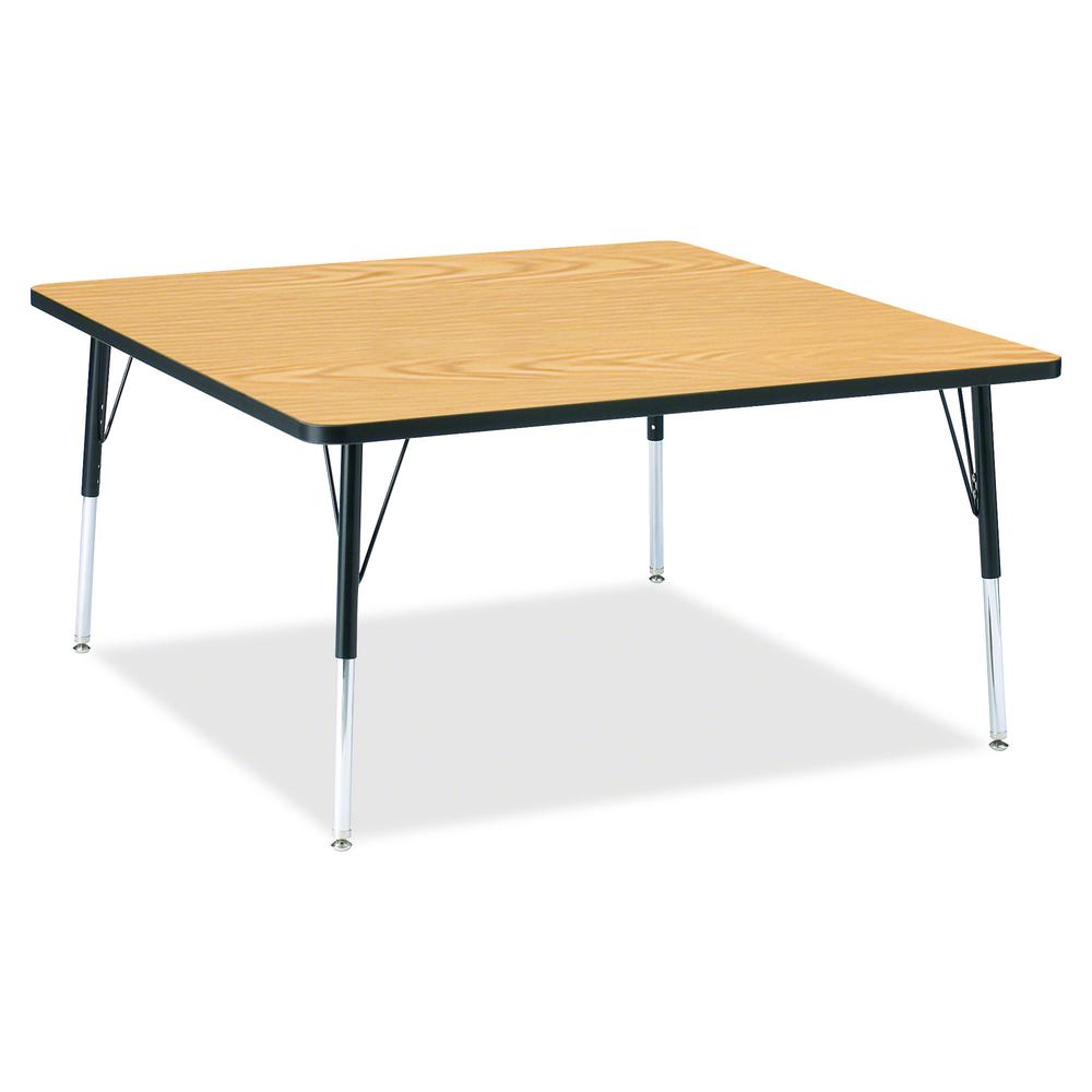 Jonti-Craft Berries Adult Height Classic Color Top Square Table - Black Oak Square, Laminated Top - Four Leg Base - 4 Legs - Adjustable Height - 24" to 31" Adjustment - 48" Table Top Length x 48" Tabl. Picture 2