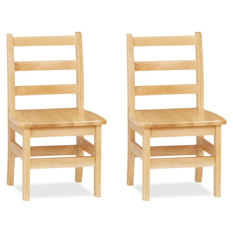 Jonti-Craft KYDZ Ladderback Chair - Woodgrain - Solid Hardwood - 2 / Carton. Picture 2