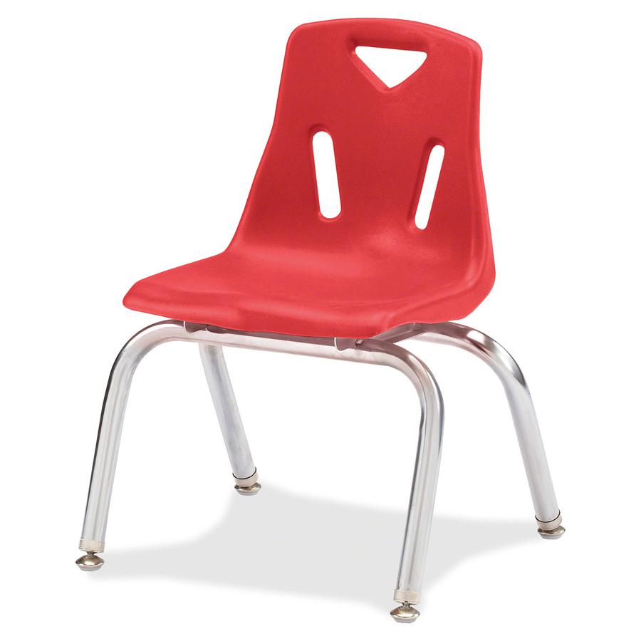 Jonti-Craft Berries Stacking Chair - Steel Frame - Four-legged Base - Red - Polypropylene - 1 Each. Picture 4