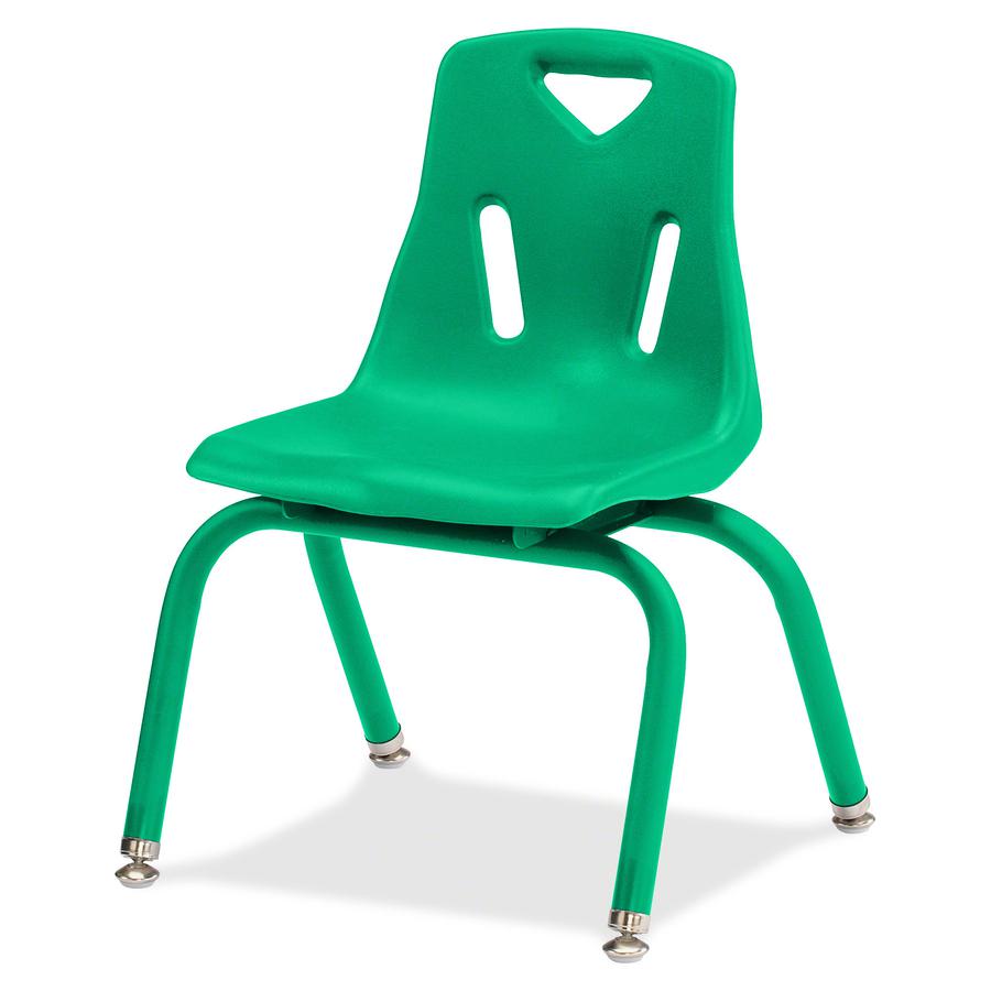 Jonti-Craft Berries Stacking Chair - Steel Frame - Four-legged Base - Green - Polypropylene - 1 Each. Picture 3