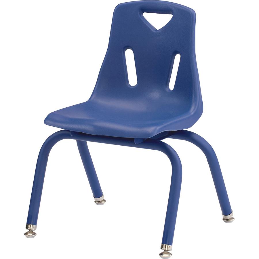 Jonti-Craft Berries Plastic Chair with Powder Coated Legs - Steel Frame - Four-legged Base - Blue - Polypropylene - 1 Each. Picture 2
