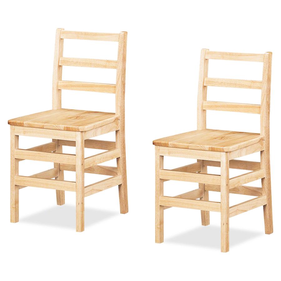 Jonti-Craft KYDZ Ladderback Chair - Maple - Solid Hardwood - 2 / Carton. Picture 3