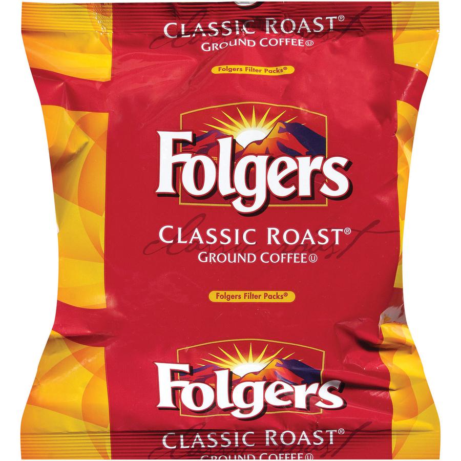 Folgers&reg; Filter Pack Classic Roast Coffee - 0.9 oz - 16 / Carton. Picture 3